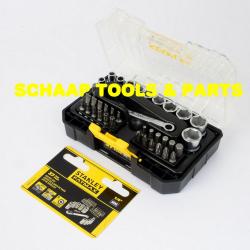 Bit- doppenset met ratelsleutel Fatmax PRO-STACK 37 delig | FMMT19101-0 